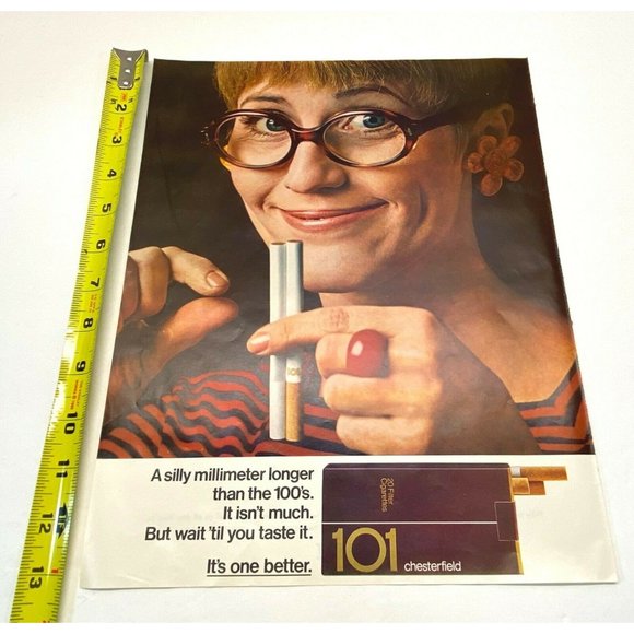 Vintage Chesterfield 101 Cigarettes Magazine Print Ad 1968 Ephemera Advertising - Picture 4 of 5
